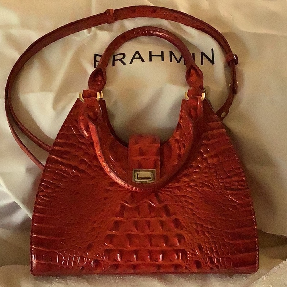 Brahmin Radiant Red Adrian style handbag.